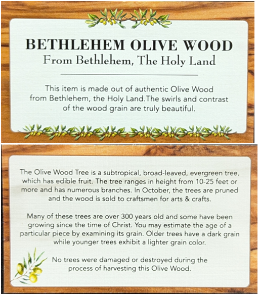 Faith Hope Love Bethlehem Olive Wood Twist Pen