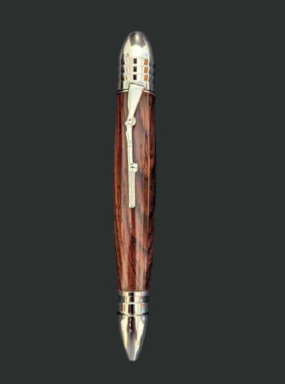 Civil War Chrome Cocobolo Wood Pen