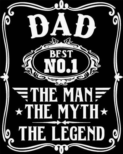 Vintage No. 1 Dad The Man The Myth The Legend Short Sleeve T-Shirt