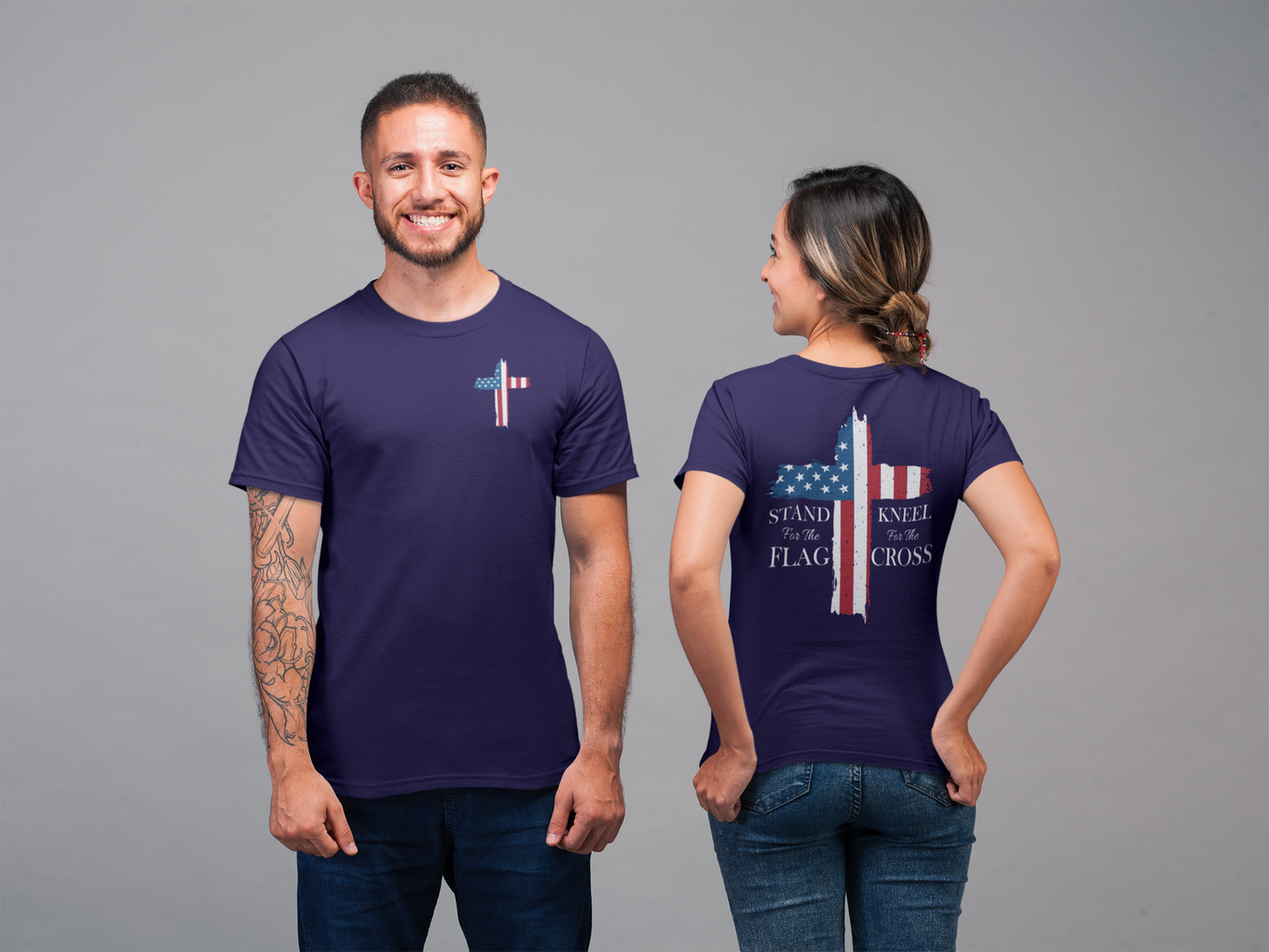 Stand for the Flag Kneel for Cross T-Shirt