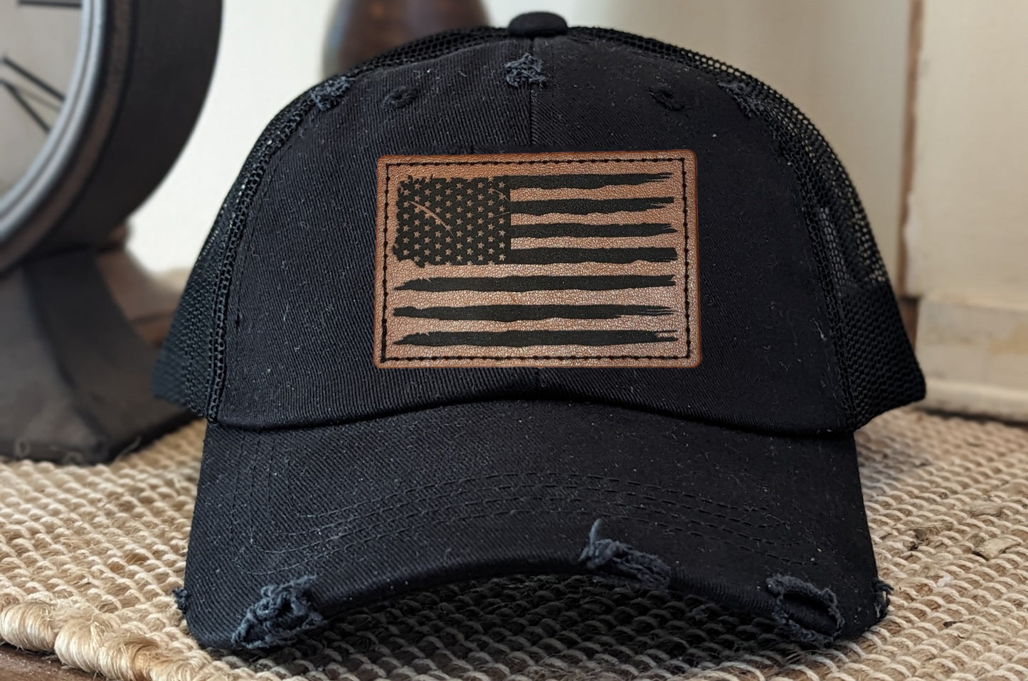 Decky 110 Distressed Relaxed Hat - American Flag