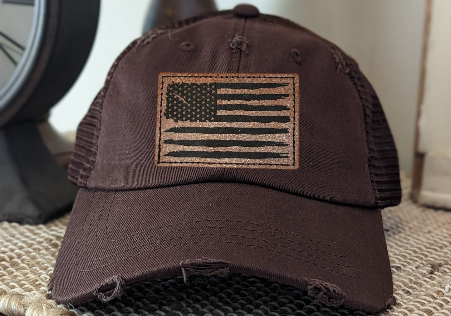 Decky 110 Distressed Relaxed Hat - American Flag