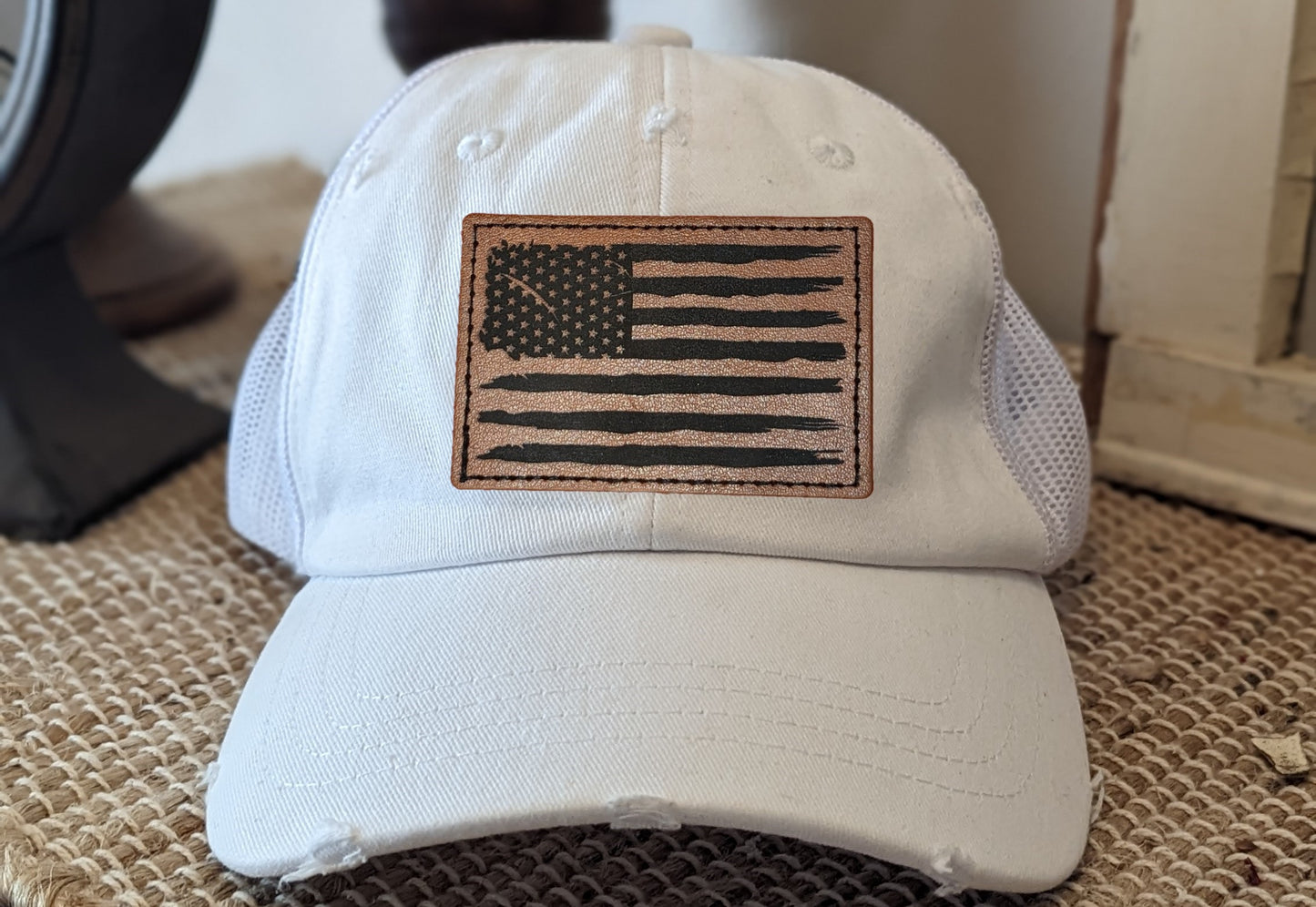 Decky 110 Distressed Relaxed Hat - American Flag