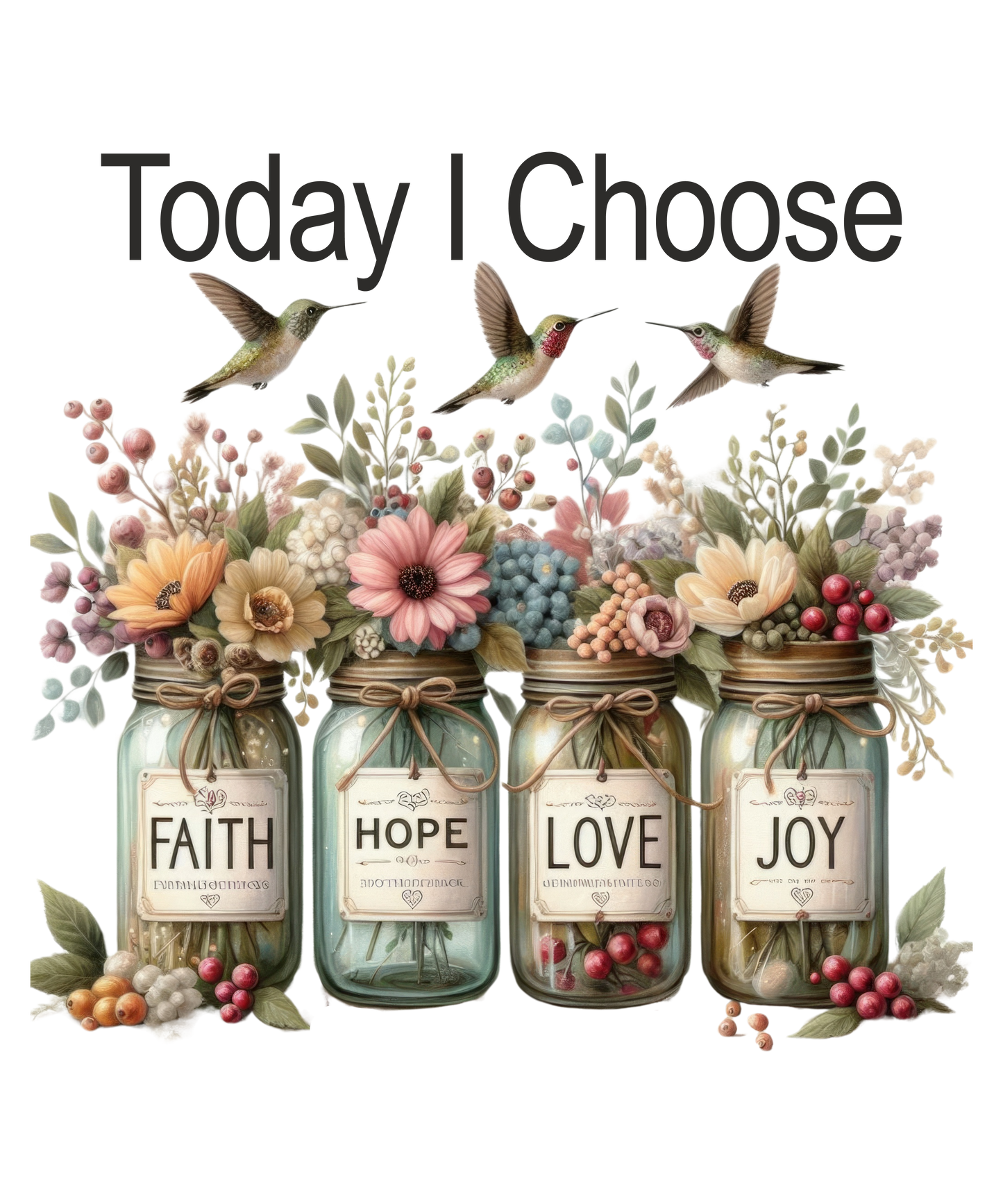 Today I Choose Faith, Hope, Love, Joy Short Sleeve T-Shirt