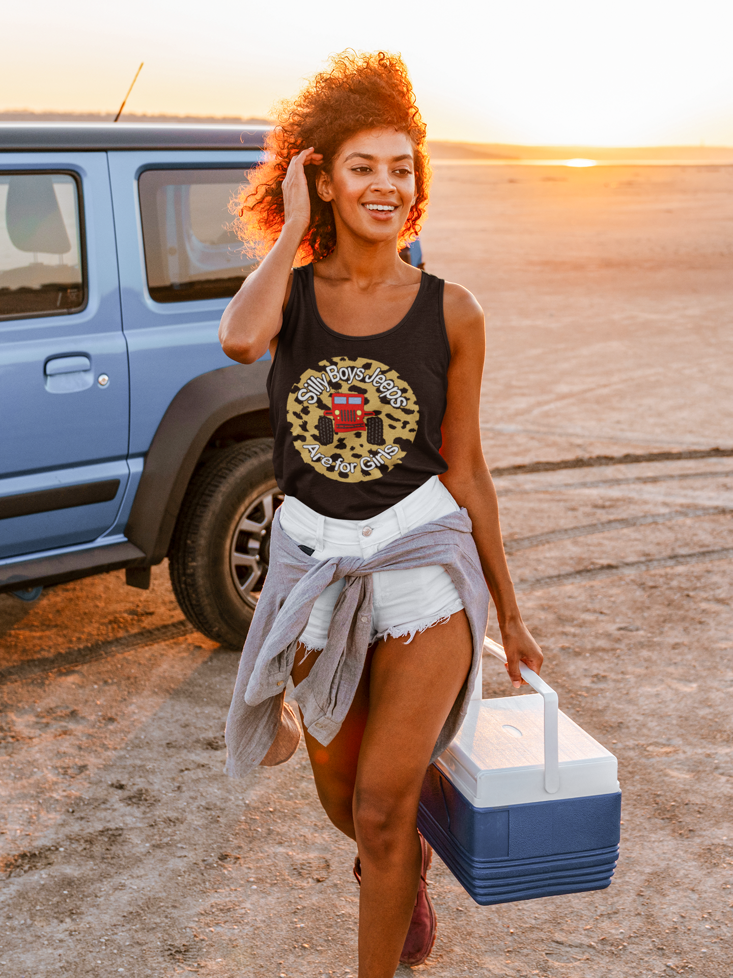 Silly Boys jeeps Are For Girls - Women's Tank Top