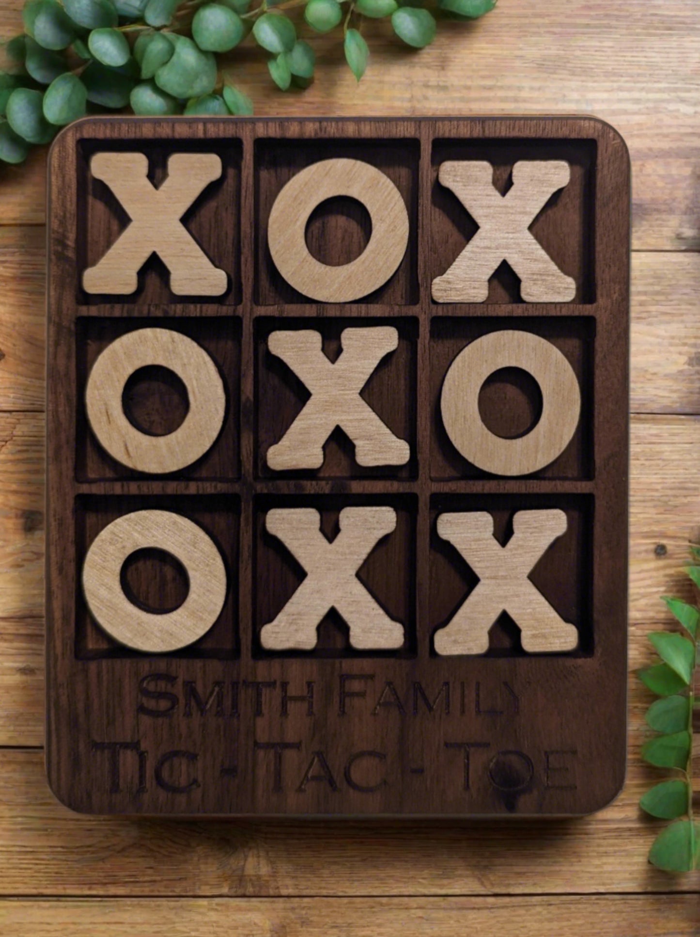 Custom Engraved Tic-Tac-Toe Set